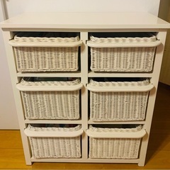 美品！白い籐家具オシャレ