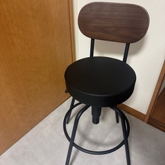カウンターチェア バーチェア 高さ調整 背もたれ付き の画像
