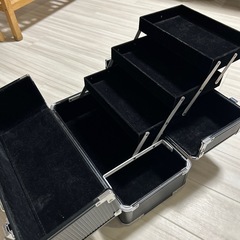 メイクボックス　化粧ボックス　コスメボックス　ブラックの画像