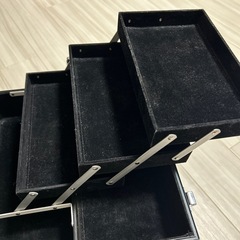 メイクボックス　化粧ボックス　コスメボックス　ブラックの画像