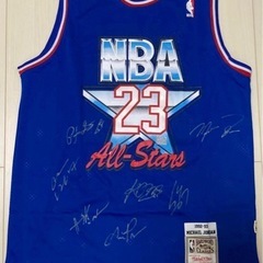 ⭐️GW限定値引き【真贋鑑定書付き】マイケルジョーダン　michael jordan　サイン　ユニフォーム　の画像