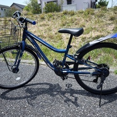 自転車　24インチ　青