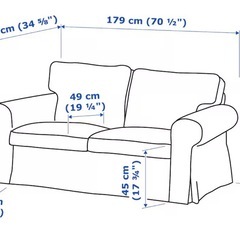 IKEA EKTORP イケア エークトルプ 2人がけソファ
