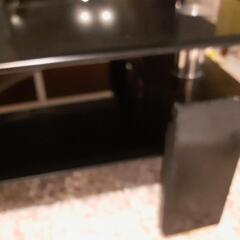 値下げ★センターテーブル　高級感　黒ガラスの画像