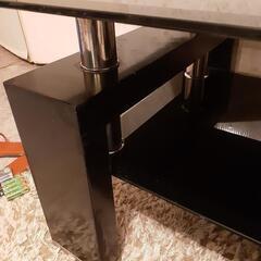 値下げ★センターテーブル　高級感　黒ガラスの画像