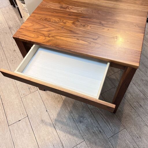 無印良品 引出し付 木製テーブル ダイニングテーブル ウォールナット材