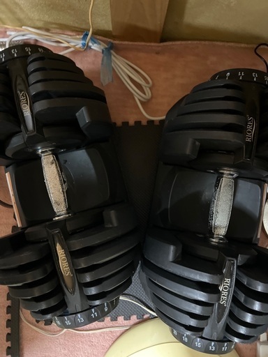 可変式ダンベル（片方40kg）とベンチ