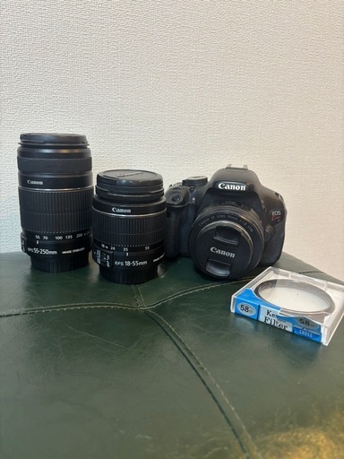 【お譲り者決定
】Canon EOS kiss X5 レンズ3本とフィルターセット