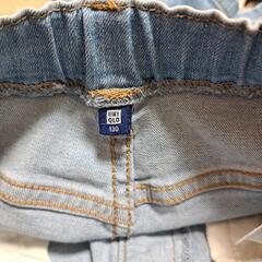 お話中　UNIQLO【GIRLSデニムショートパンツ・130サイズ】の画像
