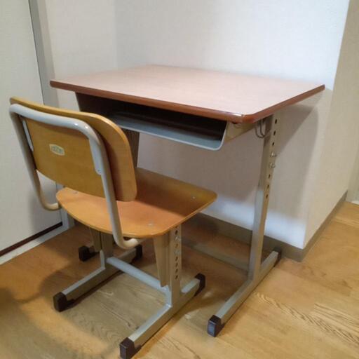 美品】ミハラ製 学習用可動式机椅子 学校机 学校椅子 学習机 学習椅子