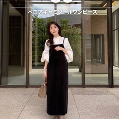 GU ベロアキャミソールワンピース　Mの画像