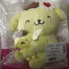 新品未使用サンリオ　　ポムポムプリン  ぬいぐるみ（キャラクター大賞第2弾 アイラブミーシリーズ PART1）の画像