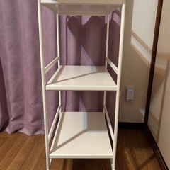 最終値下げ★オシャレ3段棚　　隙間収納　ホワイト　白　片方車輪付きで動かしやすい　　の画像