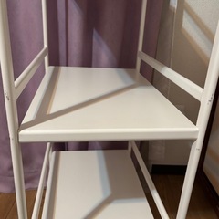 最終値下げ★オシャレ3段棚　　隙間収納　ホワイト　白　片方車輪付きで動かしやすい　　の画像