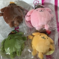 ポムポムプリン ハッピーフレーバーマスコット4セット (時子