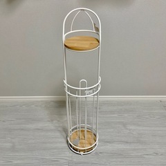取引中【美品】ニトリ　トイレットペーパーホルダー　ホワイト　猫
