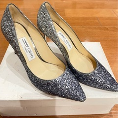 JIMMY CHOO グラデーションシルバー ハイヒールサイズ36 23cm