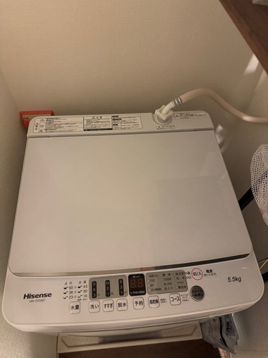 Hisense 全自動洗濯機 HW-G55BK1 [洗濯5.5kg /簡易乾燥(送風機能) /上開き]