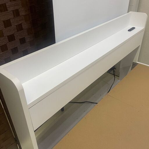  23507  2口コンセント 引出収納付 セミダブルベッドフレーム    ◆大阪市内・東大阪市他 6,000円以上ご購入で無料配達い