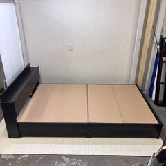  23505  ロータイプ セミダブルベッドフレーム　引出収納・...