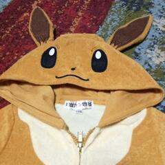 ポケモンイーブイロンパースつなぎ☆毛玉多いです110センチの画像