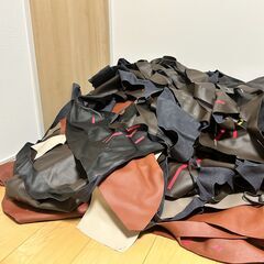 最高級本革スムースレザー ハギレセット 牛革 皮革【柔らかく加工しやすい】の画像