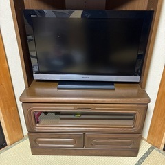 テレビ台付き収納棚の画像