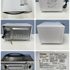 R721 ☀️ 2021年製の美品♪ TOSHIBA オーブンレンジ （18L / ヘルツフリー / 角皿付き） ER-V18 ⭐ 動作確認済 ⭐ クリーニング済の画像