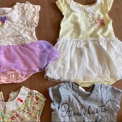 70  夏用ロンパース　6着の画像