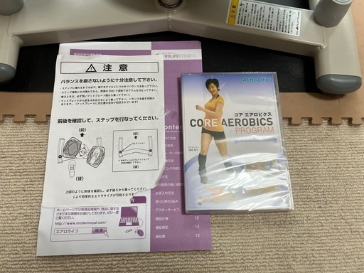 ステッパー ツイスト 静音 くすみカラー ひねり エアロライフ コアビクサー エアロステッパー　説明書・DVD・マット付