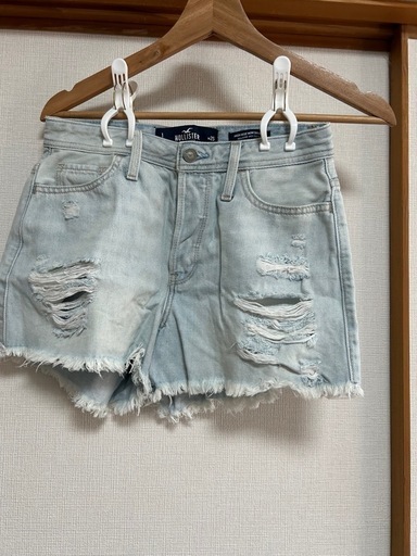 HOLLISTER ダメージデニムショートパンツw25 (MM) 八尾のパンツ HOLLISTER ダメージデニムショートパンツw25 (MM) 八尾のパンツ