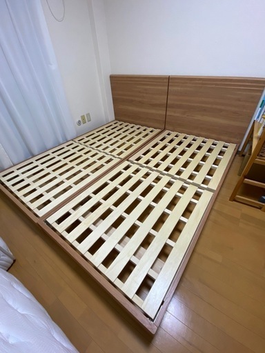 【2点】フランスベッド　シングルベッドフレーム 木製