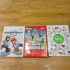 任天堂　Wii とソフト3本の画像