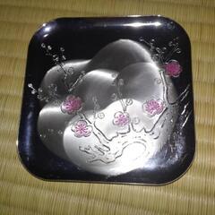 【お話中】【未使用】銀仕上　角銘々皿5枚の画像