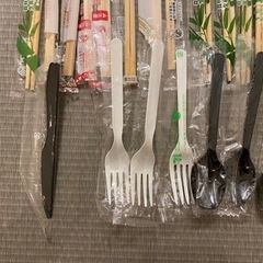 割り箸フォークスプーンセットの画像