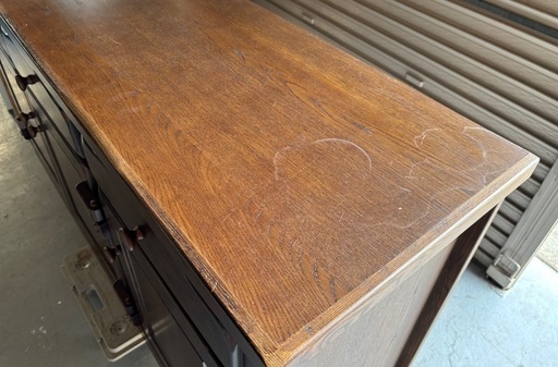 国産 川隅家具 天然木 カントリーキッチン, 幅153cm Used 国産 川隅家具 天然木 カントリーキッチン, 幅153cm Used