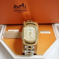 29日日昼迄。美品。HERMES　ラリー　ヴィンテージ　腕時計