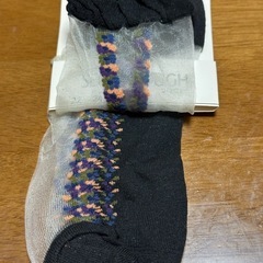 靴下シースルーソックス花柄の画像