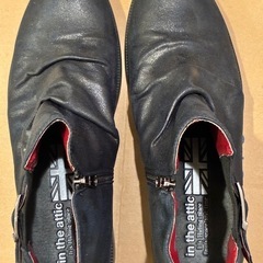 メンズ ショートブーツ サイドジップ／ベルト付きの画像