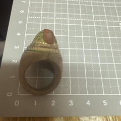 美品】稀少 彫刻家 池上舜（作）木彫神顔像指輪リング (初香