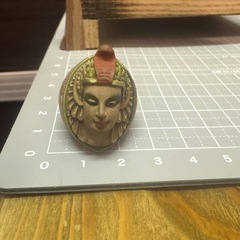 美品】稀少 彫刻家 池上舜（作）木彫神顔像指輪リング (初香