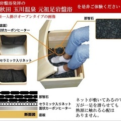 玉川温泉「北投石盤湯」木製2人掛け 岩盤浴 足湯 介護 整体 エステサロン開業　三重、滋賀、岐阜、京都、奈良、愛知、大阪いけます！の画像