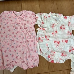 80　夏用ロンパース6着の画像