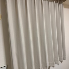 【美品】窓用　カーテン レースカーテン付き 1級遮光  洗えるカーテン ベージュ　の画像