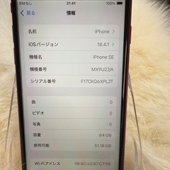 iPhone SE 第　2 世代 64GB プロダクトレッド　S...