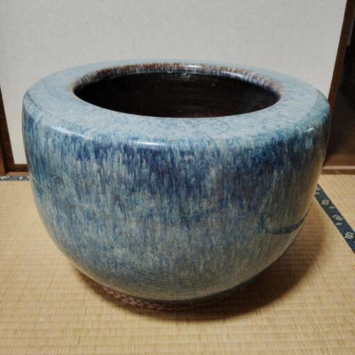 昭和レトロ 海鼠釉 火鉢 陶器鉢 金魚鉢 植木鉢 睡蓮鉢めだか鉢 昭和レトロ 海鼠釉 火鉢 陶器鉢 金魚鉢 植木鉢 睡蓮鉢めだか鉢