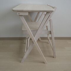 折りたたみデスク＆チェア【小金井市民限定】（小金井市再生家具）品番：04-04-23 ※新規優先の画像