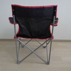 アウトドアチェア（ブラック×レッド）【小金井市民限定】（小金井市再生家具）品番：04-04-25 ※新規優先の画像