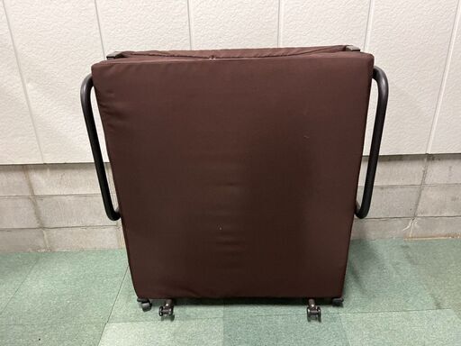 折りたたみベッド シングル ブラウン 幅97cm×奥行210cm×高さ37cm 折りたたみベッド シングル ブラウン 幅97cm×奥行210cm×高さ37cm