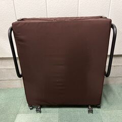 折りたたみベッド シングル ブラウン 幅97cm×奥行210cm...